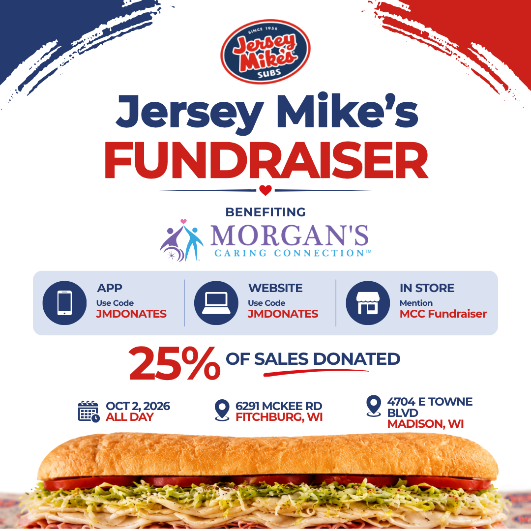 Jersey Mike's Fundraiser graphic — 25% of sales donated to MCC special needs families